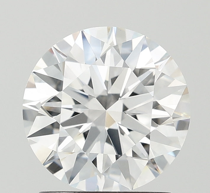 1.5 Carat Round Lab Diamond with  Cut Diamond in 14KT  view 1
