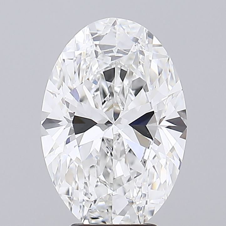4.77 Carat Oval Lab Diamond with  Cut Diamond in 14KT  view 1
