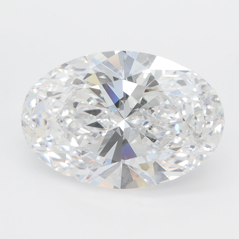 3.0 Carat Oval Lab Diamond with  Cut Diamond in 14KT  view 1
