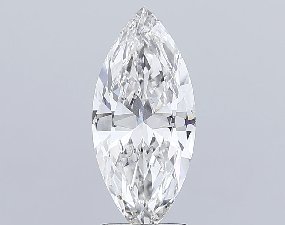 3.02 Carat Marquise Lab Diamond with  Cut Diamond in 14KT  view 1
