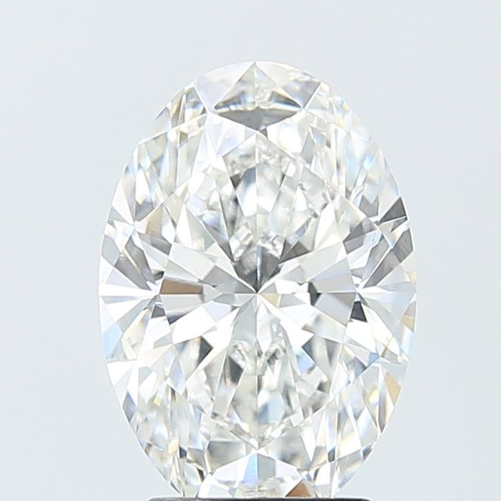 3.08 Carat Oval Lab Diamond with  Cut Diamond in 14KT  view 1
