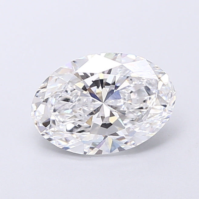 1.42 Carat Oval Lab Diamond with  Cut Diamond in 14KT  view 1
