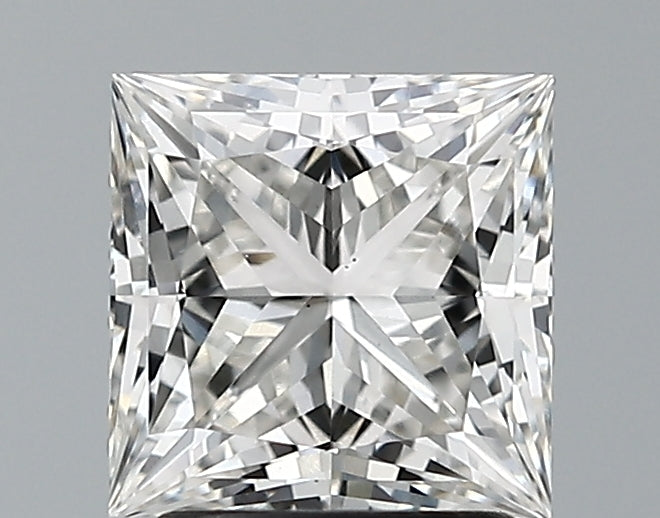 1.84 Carat Princess Lab Diamond with  Cut Diamond in 14KT  view 1
