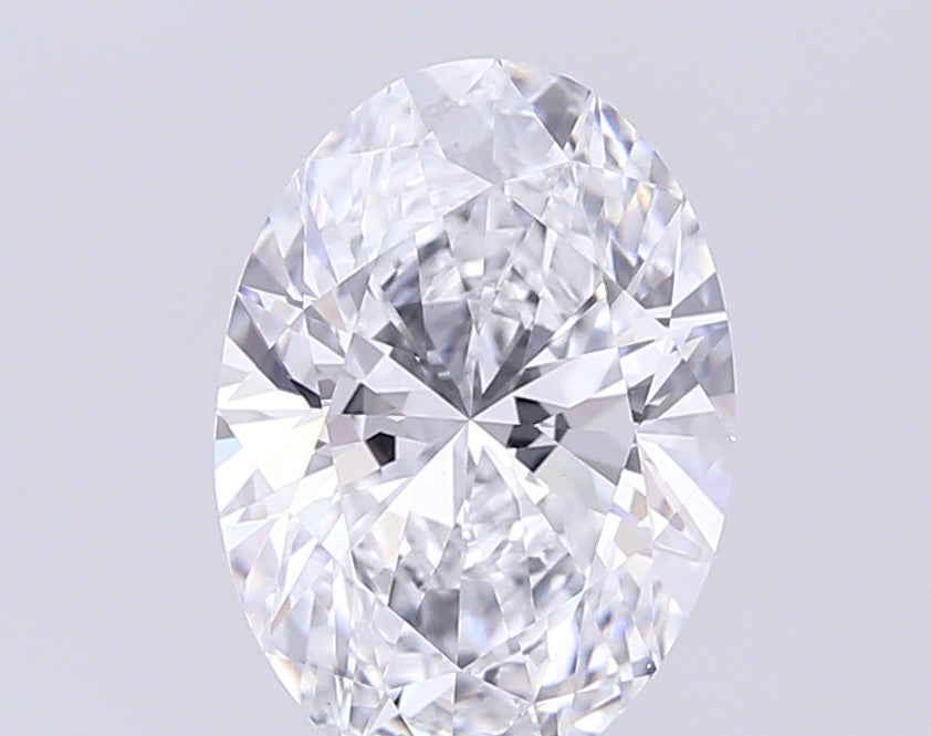 3.52 Carat Oval Lab Diamond with  Cut Diamond in 14KT  view 1
