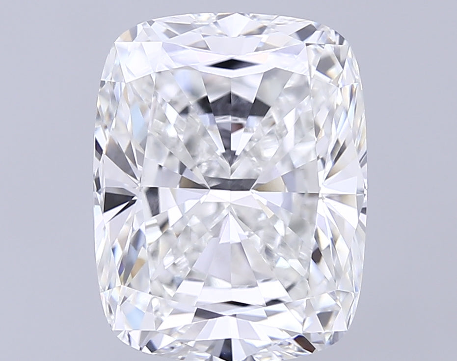 7.03 Carat Cushion Lab Diamond with  Cut Diamond in 14KT  view 1
