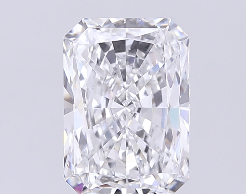3.55 Carat Radiant Lab Diamond with  Cut Diamond in 14KT  view 1
