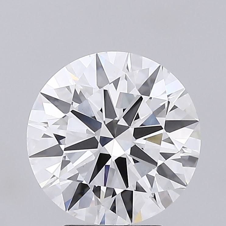 3.24 Carat Round Lab Diamond with  Cut Diamond in 14KT  view 1
