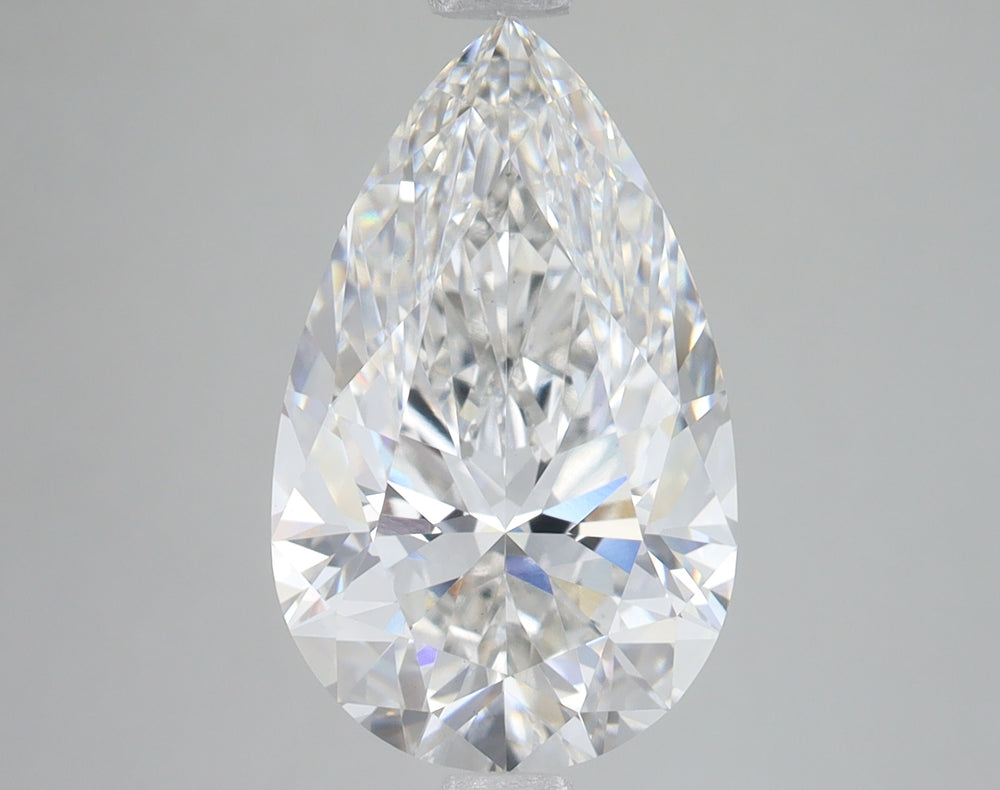 5.01 Carat Pear Lab Diamond with  Cut Diamond in 14KT  view 1
