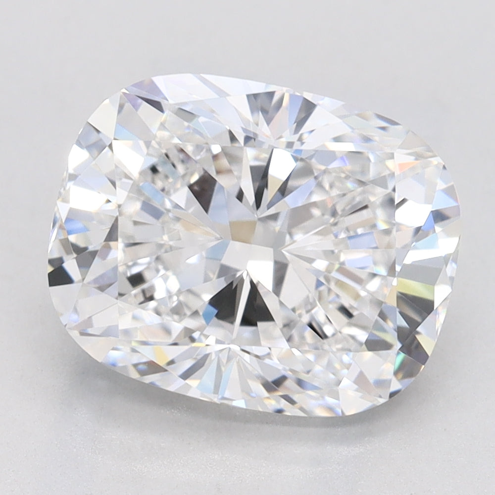3.25 Carat Cushion Lab Diamond with  Cut Diamond in 14KT  view 1
