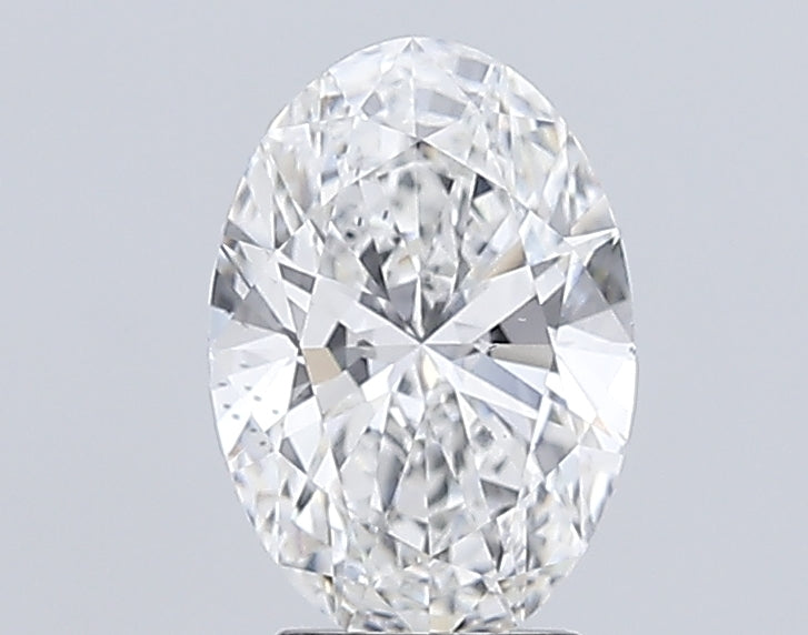 3.2 Carat Oval Lab Diamond with  Cut Diamond in 14KT  view 1

