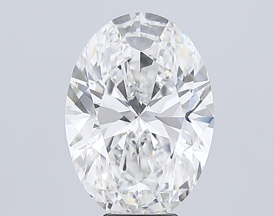 7.51 Carat Oval Lab Diamond with  Cut Diamond in 14KT  view 1
