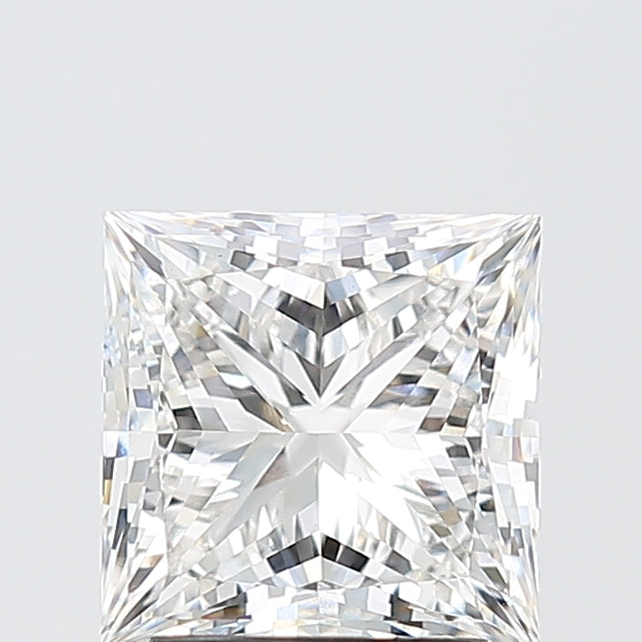 2.51 Carat Princess Lab Diamond with  Cut Diamond in 14KT  view 1
