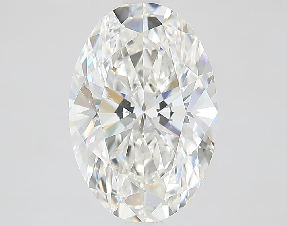 3.19 Carat Oval Lab Diamond with  Cut Diamond in 14KT  view 1
