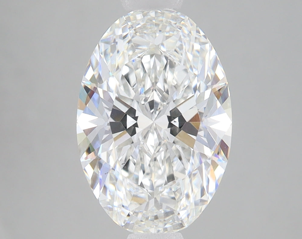 2.55 Carat Oval Lab Diamond with  Cut Diamond in 14KT  view 1
