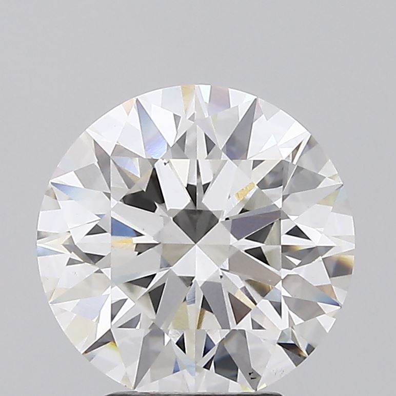 4.22 Carat Round Lab Diamond with  Cut Diamond in 14KT  view 1
