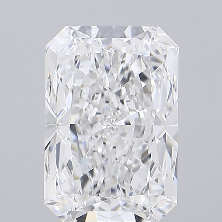 4.04 Carat Radiant Lab Diamond with  Cut Diamond in 14KT  view 1
