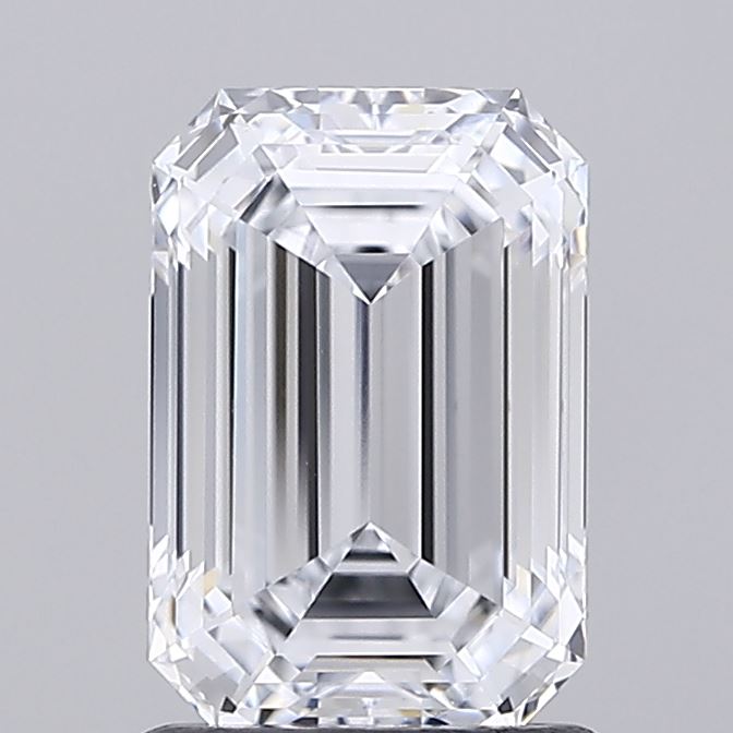 1.55 Carat Emerald Lab Diamond with  Cut Diamond in 14KT  view 1
