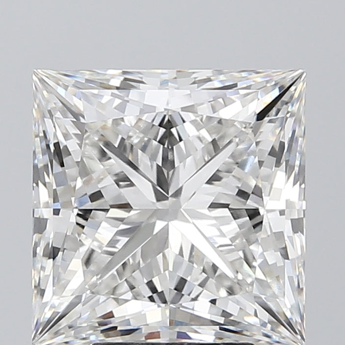 6.1 Carat Princess Lab Diamond with  Cut Diamond in 14KT  view 1
