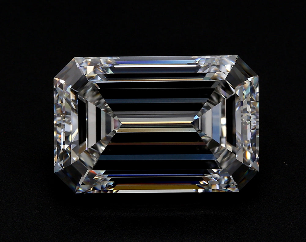 1.97 Carat Emerald Lab Diamond with  Cut Diamond in 14KT  view 1
