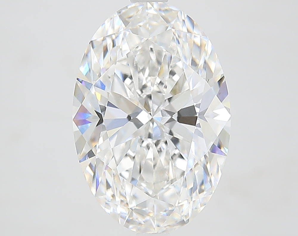 4.06 Carat Oval Lab Diamond with  Cut Diamond in 14KT  view 1
