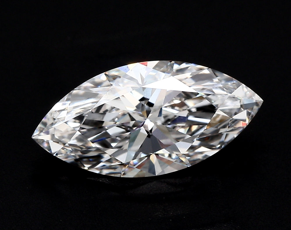 1.61 Carat Marquise Lab Diamond with  Cut Diamond in 14KT  view 1
