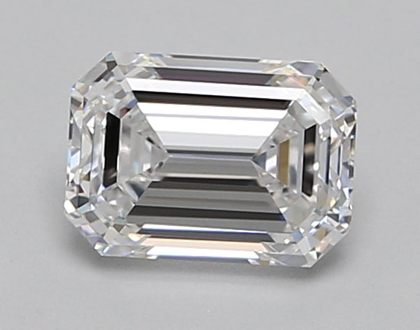 1.5 Carat Emerald Lab Diamond with  Cut Diamond in 14KT  view 1

