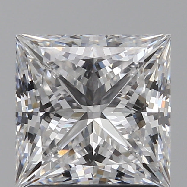 1.55 Carat Princess Lab Diamond with  Cut Diamond in 14KT  view 1
