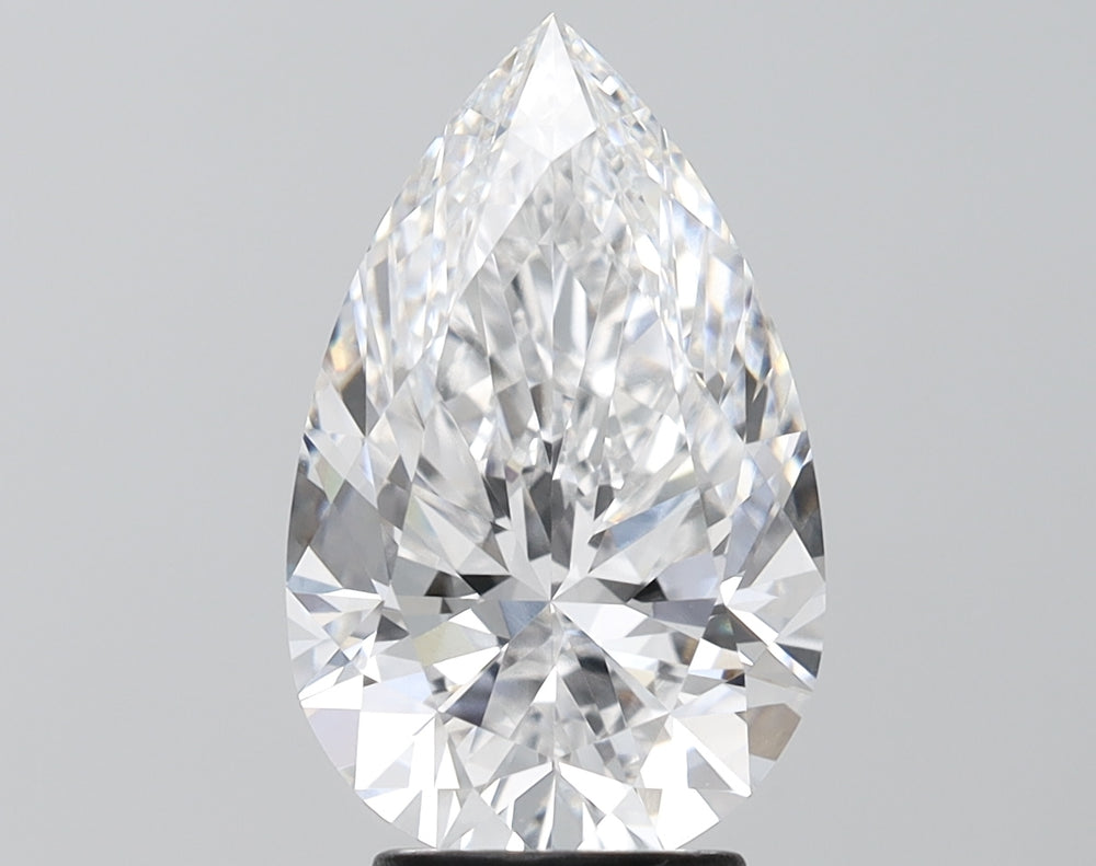 3.56 Carat Pear Lab Diamond with  Cut Diamond in 14KT  view 1
