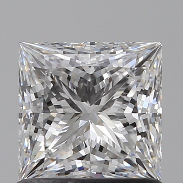 1.02 Carat Princess Lab Diamond with  Cut Diamond in 14KT  view 1
