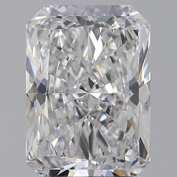 2.09 Carat Radiant Lab Diamond with  Cut Diamond in 14KT  view 1
