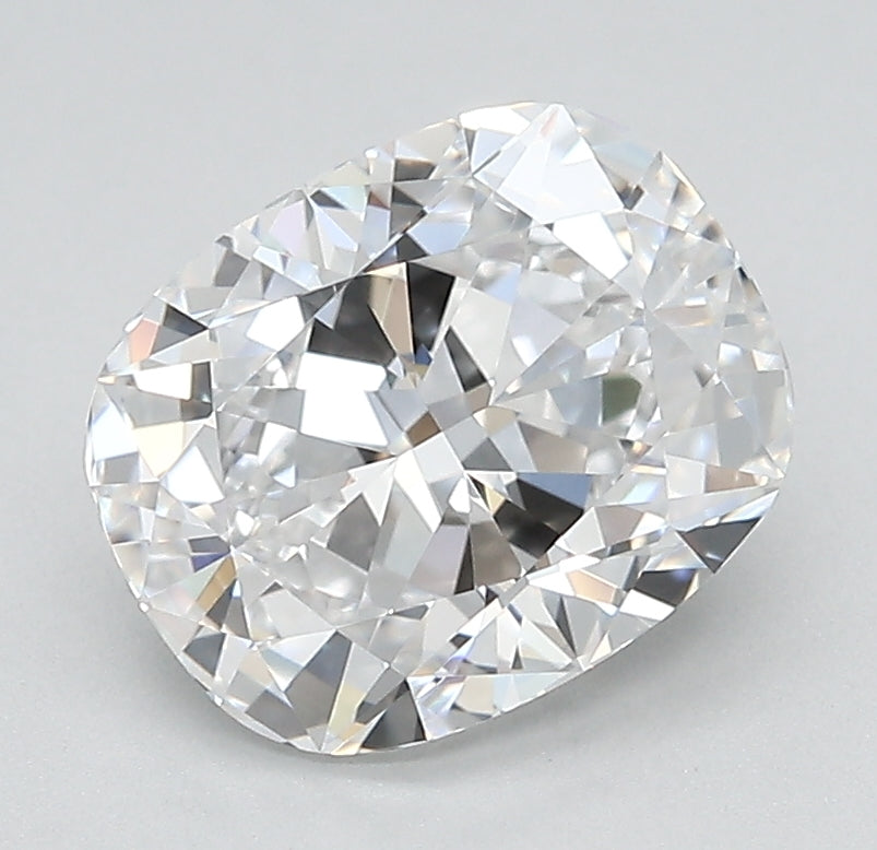 2.35 Carat Cushion Lab Diamond with  Cut Diamond in 14KT  view 1
