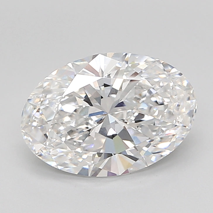 3.0 Carat Oval Lab Diamond with  Cut Diamond in 14KT  view 1

