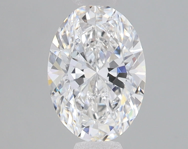 0.9 Carat Oval Lab Diamond with  Cut Diamond in 14KT  view 1
