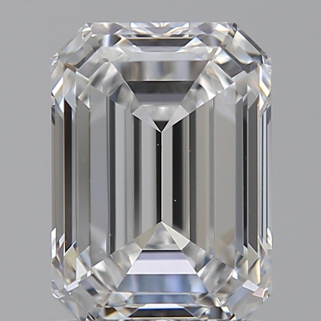 1.5 Carat Emerald Lab Diamond with  Cut Diamond in 14KT  view 1
