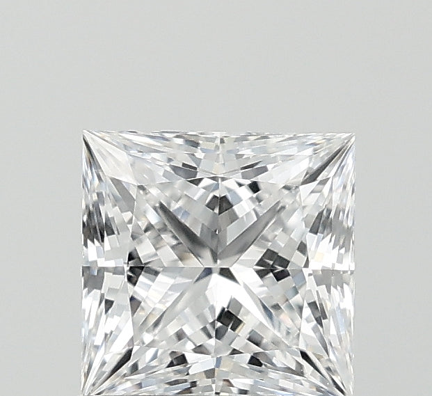 1.06 Carat Princess Lab Diamond with  Cut Diamond in 14KT  view 1
