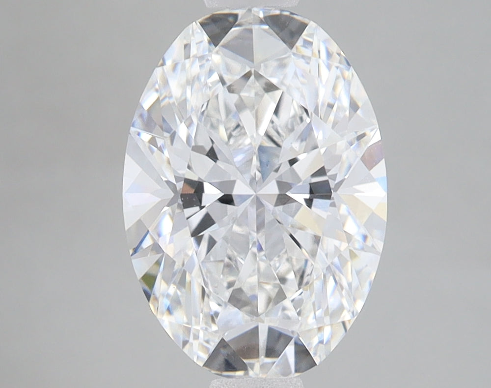 2.61 Carat Oval Lab Diamond with  Cut Diamond in 14KT  view 1
