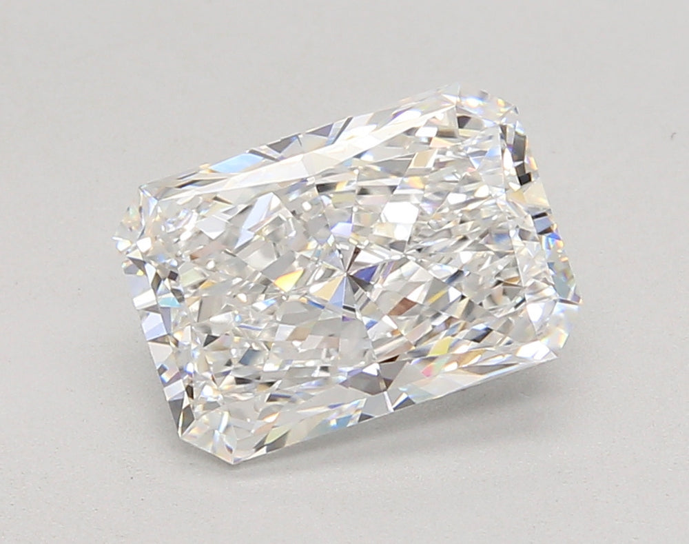 3.0 Carat Radiant Lab Diamond with  Cut Diamond in 14KT  view 1
