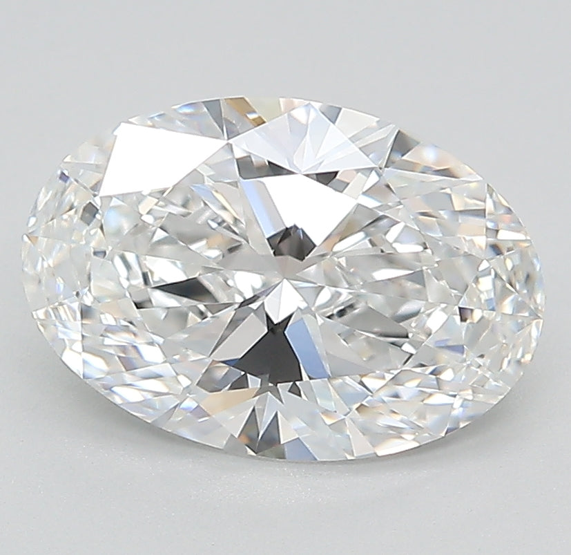 2.13 Carat Oval Lab Diamond with  Cut Diamond in 14KT  view 1
