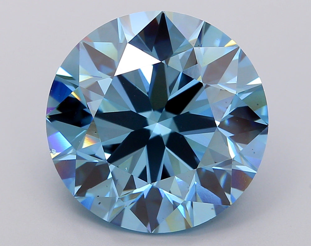 10.01 Carat Round Lab Diamond with  Cut Diamond in 14KT  view 1
