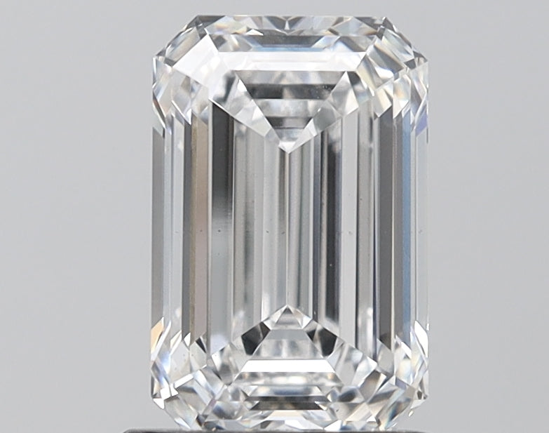1.9 Carat Emerald Lab Diamond with  Cut Diamond in 14KT  view 1
