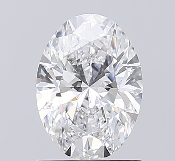 1.05 Carat Oval Lab Diamond with  Cut Diamond in 14KT  view 1
