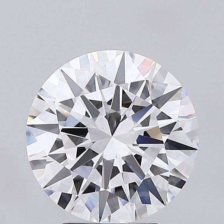 3.22 Carat Round Lab Diamond with  Cut Diamond in 14KT  view 1
