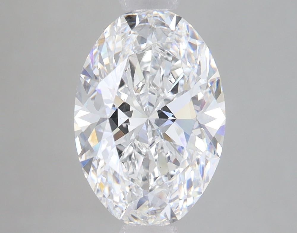 2.55 Carat Oval Lab Diamond with  Cut Diamond in 14KT  view 1
