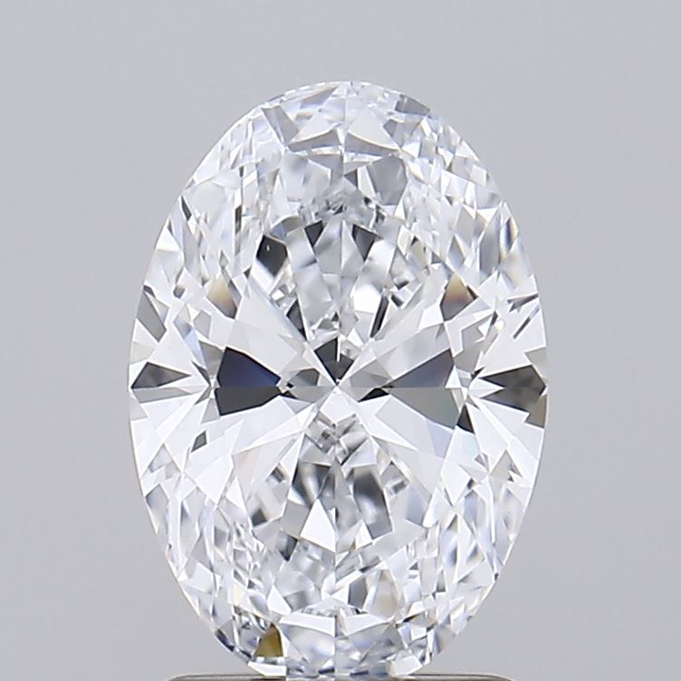 1.47 Carat Oval Lab Diamond with  Cut Diamond in 14KT  view 1
