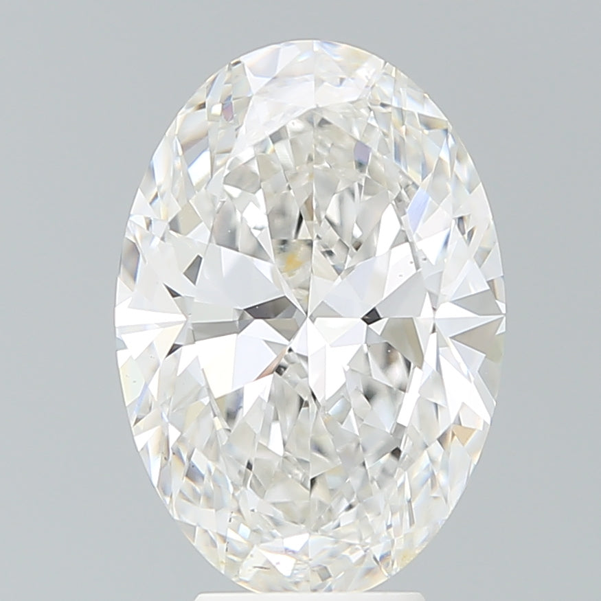5.75 Carat Oval Lab Diamond with  Cut Diamond in 14KT  view 1

