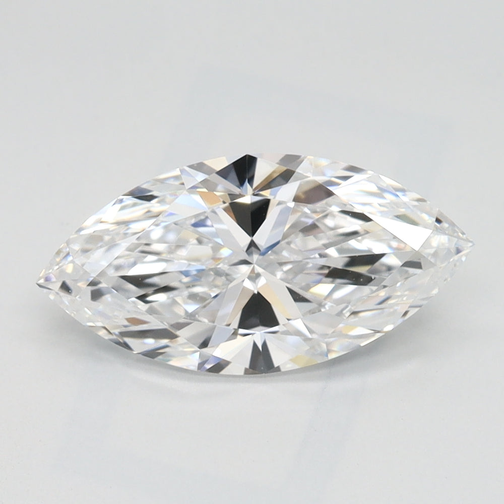 1.51 Carat Marquise Lab Diamond with  Cut Diamond in 14KT  view 1
