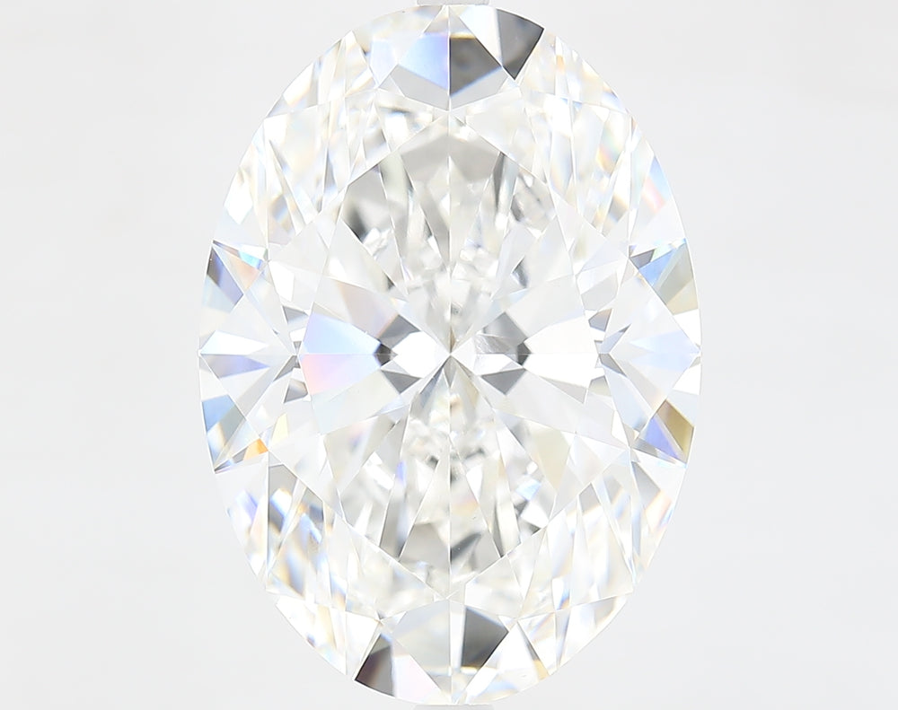 12.25 Carat Oval Lab Diamond with  Cut Diamond in 14KT  view 1
