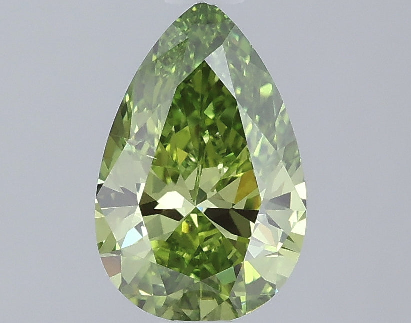 0.98 Carat Pear Lab Diamond with  Cut Diamond in 14KT  view 1
