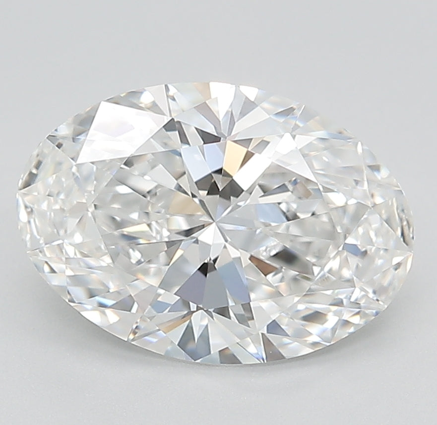 2.59 Carat Oval Lab Diamond with  Cut Diamond in 14KT  view 1
