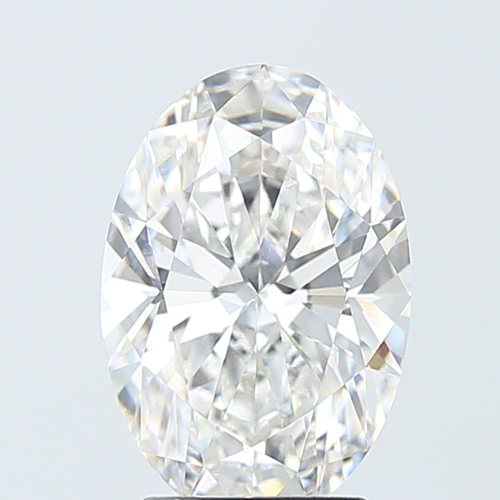3.0 Carat Oval Lab Diamond with  Cut Diamond in 14KT  view 1
